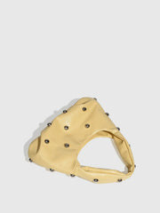 Casual Rivet Soft PU Leather Designer Hobos Half Moon Underarm Bags Mssza
