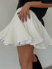 Casual Ruffles Pleated Fluffy High Empire Waist A-Line Mini Skirts Mssza