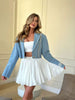 Casual Ruffles Pleated Fluffy High Empire Waist A-Line Mini Skirts Mssza