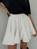 Casual Ruffles Pleated Fluffy High Empire Waist A-Line Mini Skirts Mssza