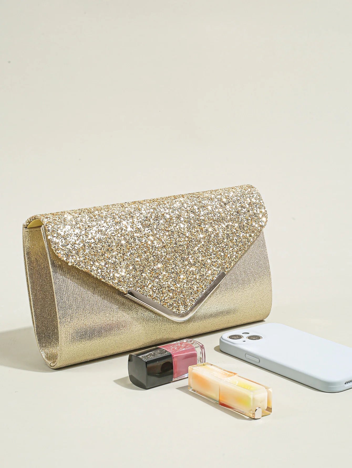 Casual Sequin Clutch Purse chain Shoulder Evening Envelope Cross Body Handbag Mssza