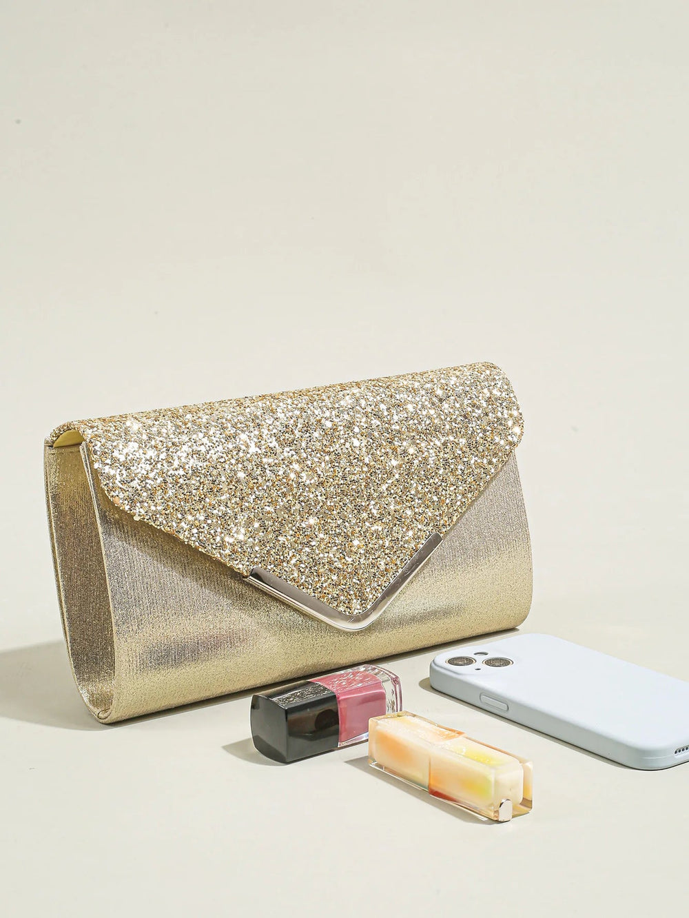 Casual Sequin Clutch Purse chain Shoulder Evening Envelope Cross Body Handbag Mssza