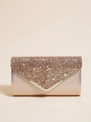 Casual Sequin Clutch Purse chain Shoulder Evening Envelope Cross Body Handbag Mssza