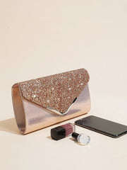 Casual Sequin Clutch Purse chain Shoulder Evening Envelope Cross Body Handbag Mssza