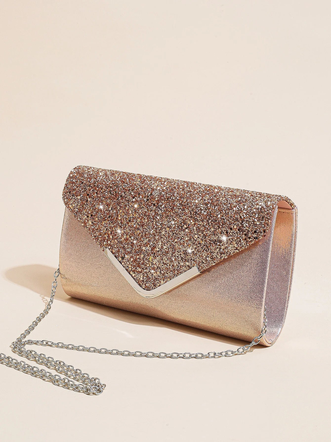Casual Sequin Clutch Purse chain Shoulder Evening Envelope Cross Body Handbag Mssza