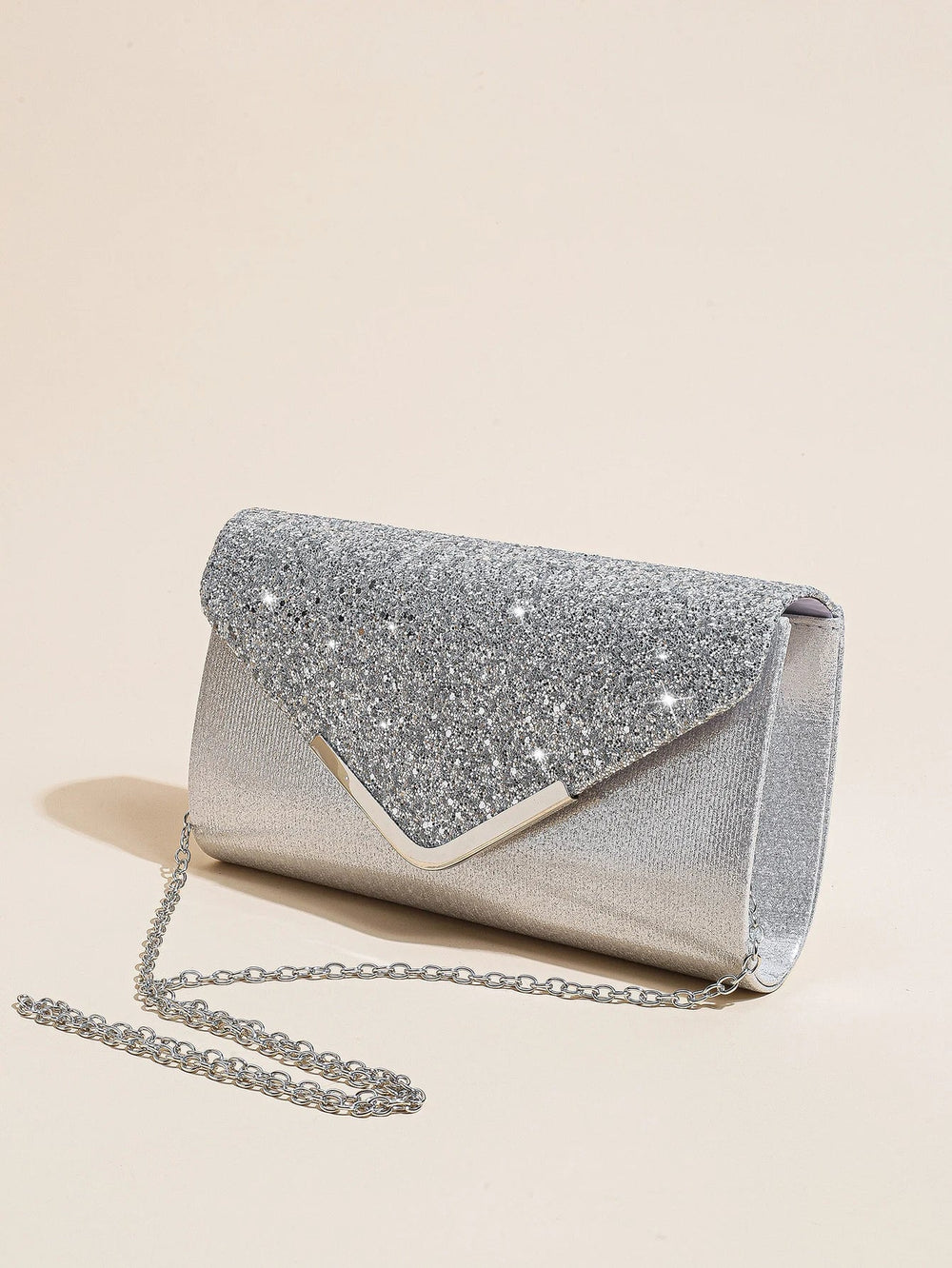 Casual Sequin Clutch Purse chain Shoulder Evening Envelope Cross Body Handbag Mssza