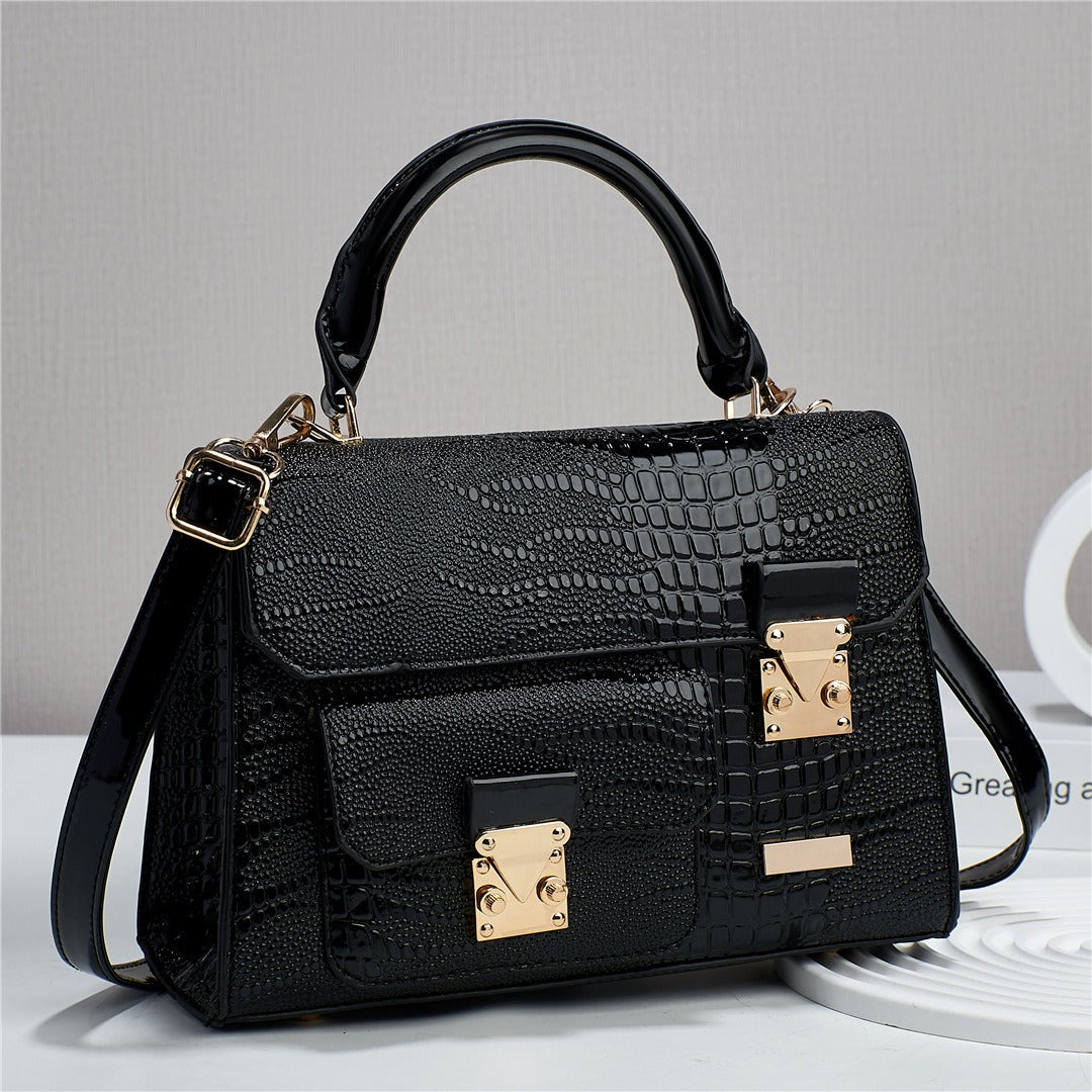 Casual Sequined Satchels One Shoulder rivet Large Capacity Crossbody Solid Bag Mssza