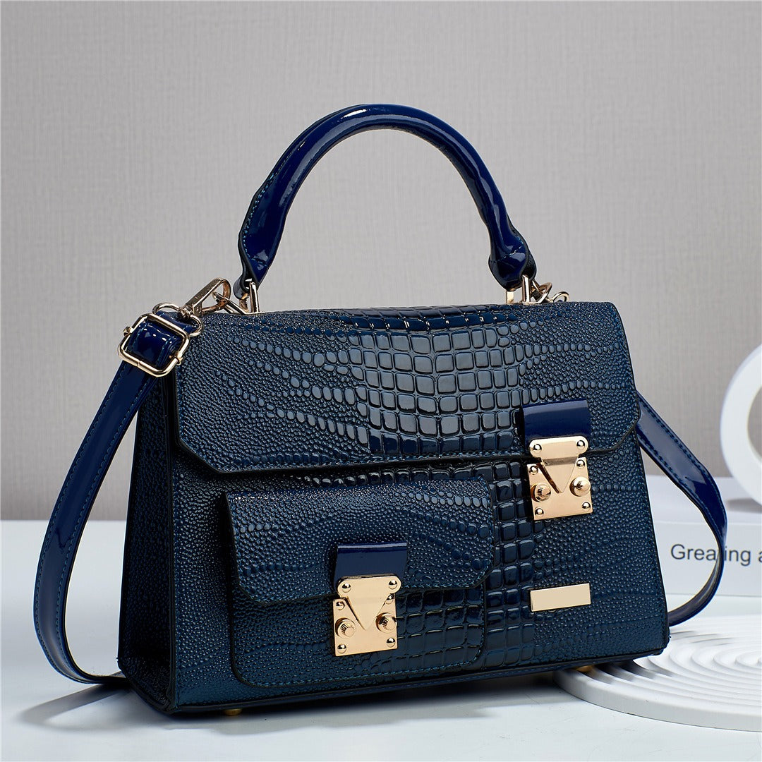 Casual Sequined Satchels One Shoulder rivet Large Capacity Crossbody Solid Bag Mssza