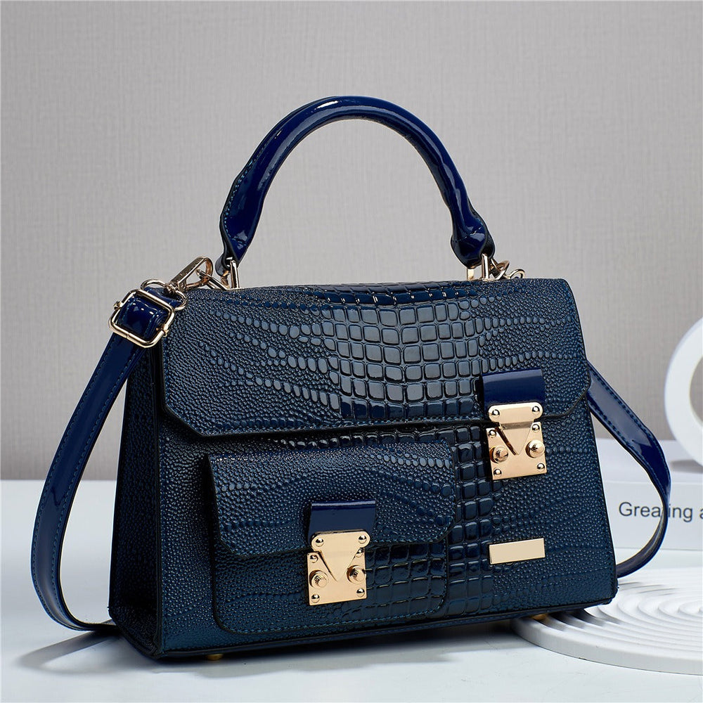 Casual Sequined Satchels One Shoulder rivet Large Capacity Crossbody Solid Bag Mssza