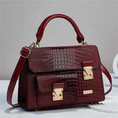 Casual Sequined Satchels One Shoulder rivet Large Capacity Crossbody Solid Bag Mssza