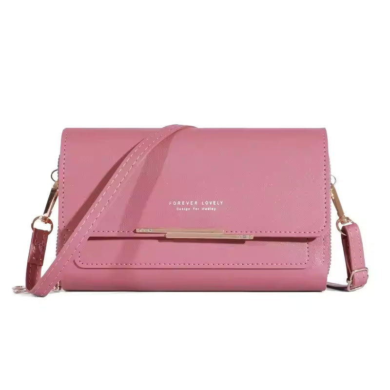 Casual Sequined Mobile Phone Packet Wallet Handbag Multi Card Large Capacity Shoulder Bag Mssza