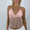 Casual Sequins Shine Bright Like a Diamond in Our Sparkly Halter Neck Tank Top Mssza