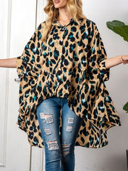 Casual Shirt Turn down Collar Half Sleeve High Low Design Blouse Mssza