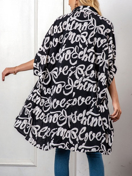 Casual Shirt Turn down Collar Half Sleeve High Low Design Blouse Mssza