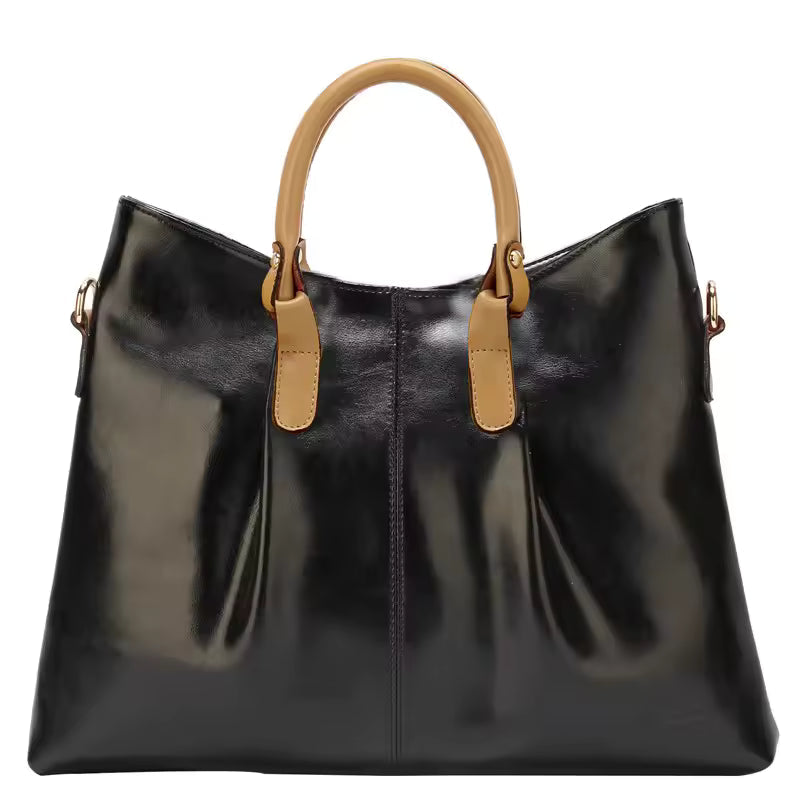 Casual Shopping Single Shoulder Crossbody Retro Cowhide Leather Handbag Mssza