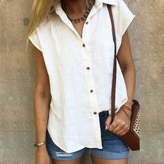 Casual Short Sleeve Blouse Shirt Mssza