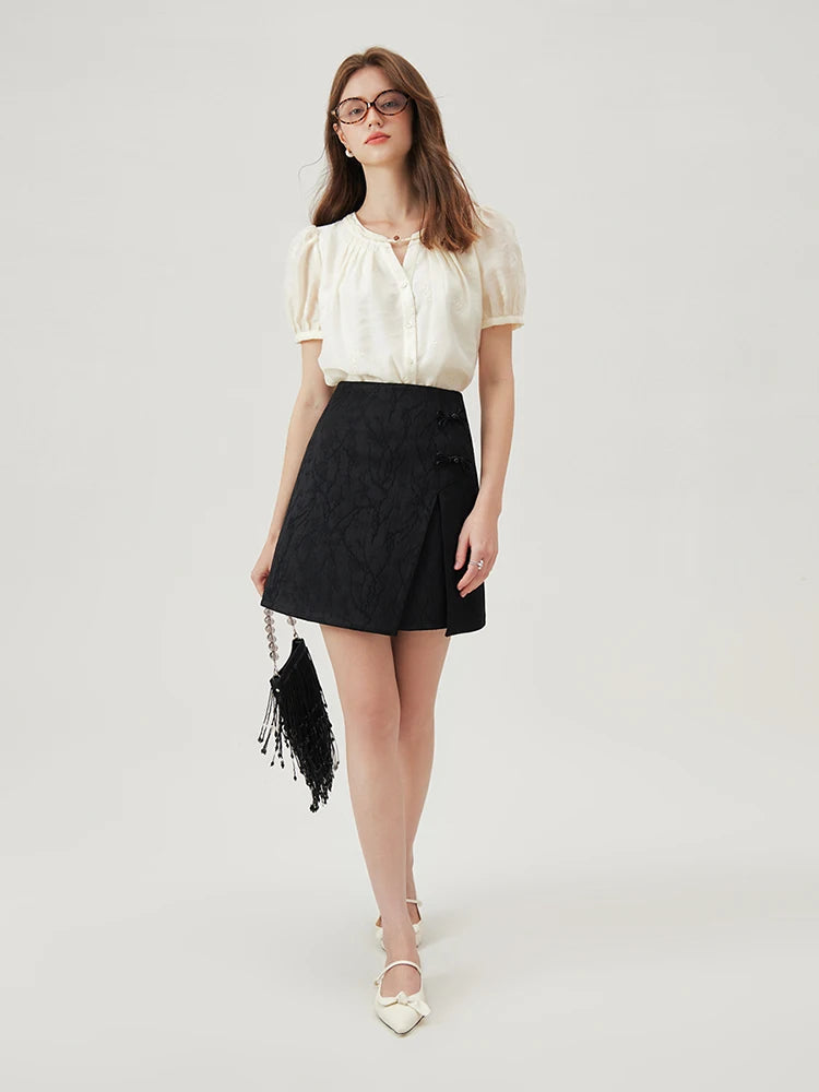 Casual Short Sleeve O-Neck Lightweight Loose Shirt Top Mssza