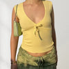 Casual Short Sleeve V-neck Fitted Streetwear Crop Top Mssza