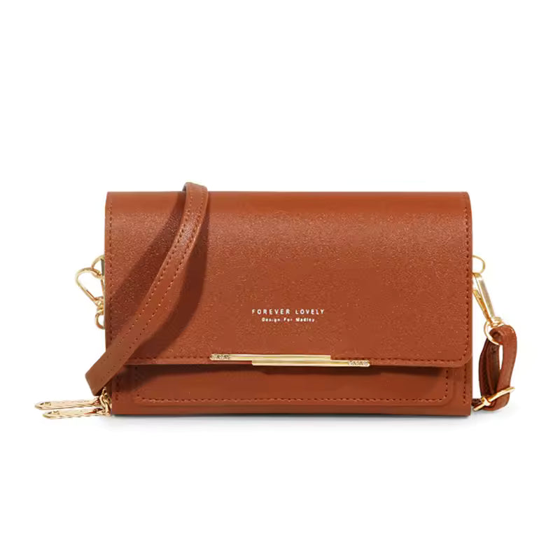 Casual Shoulder Mobile Phone Packet Multi Card Large Capacity Handbag Mssza