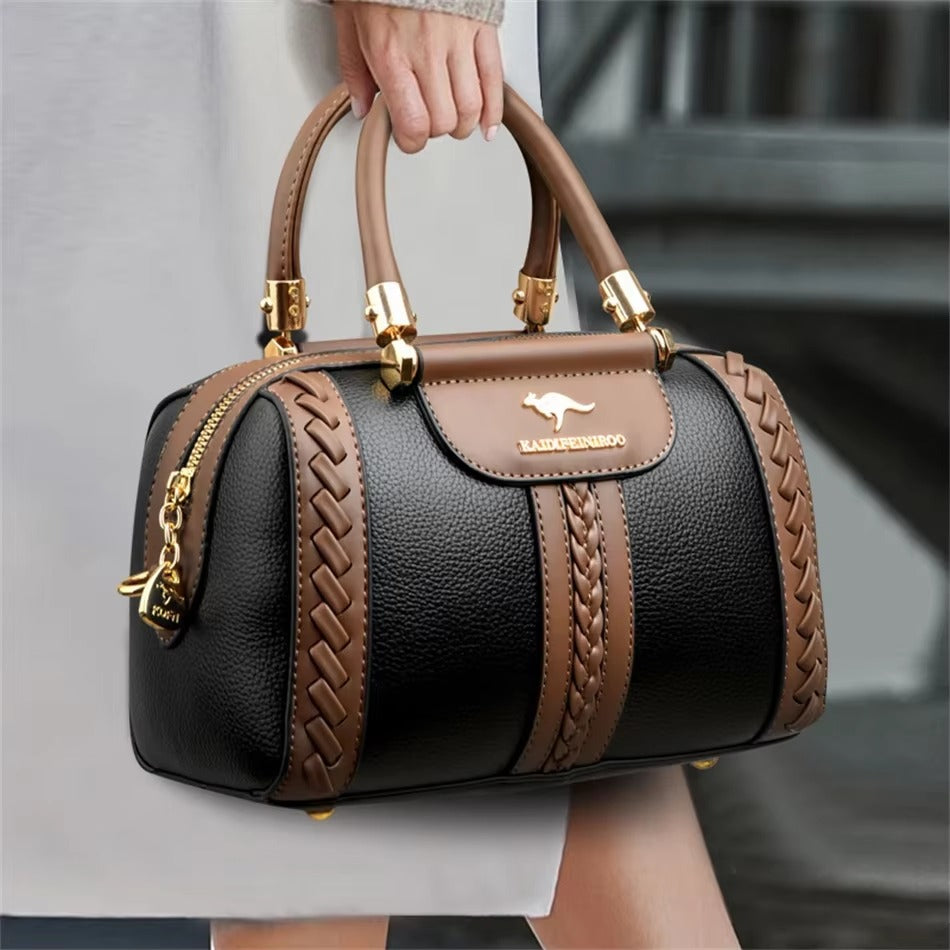 Casual Silt Pocket High Quality Leather Versatile Messenger Shoulder Crossbody Bags Mssza