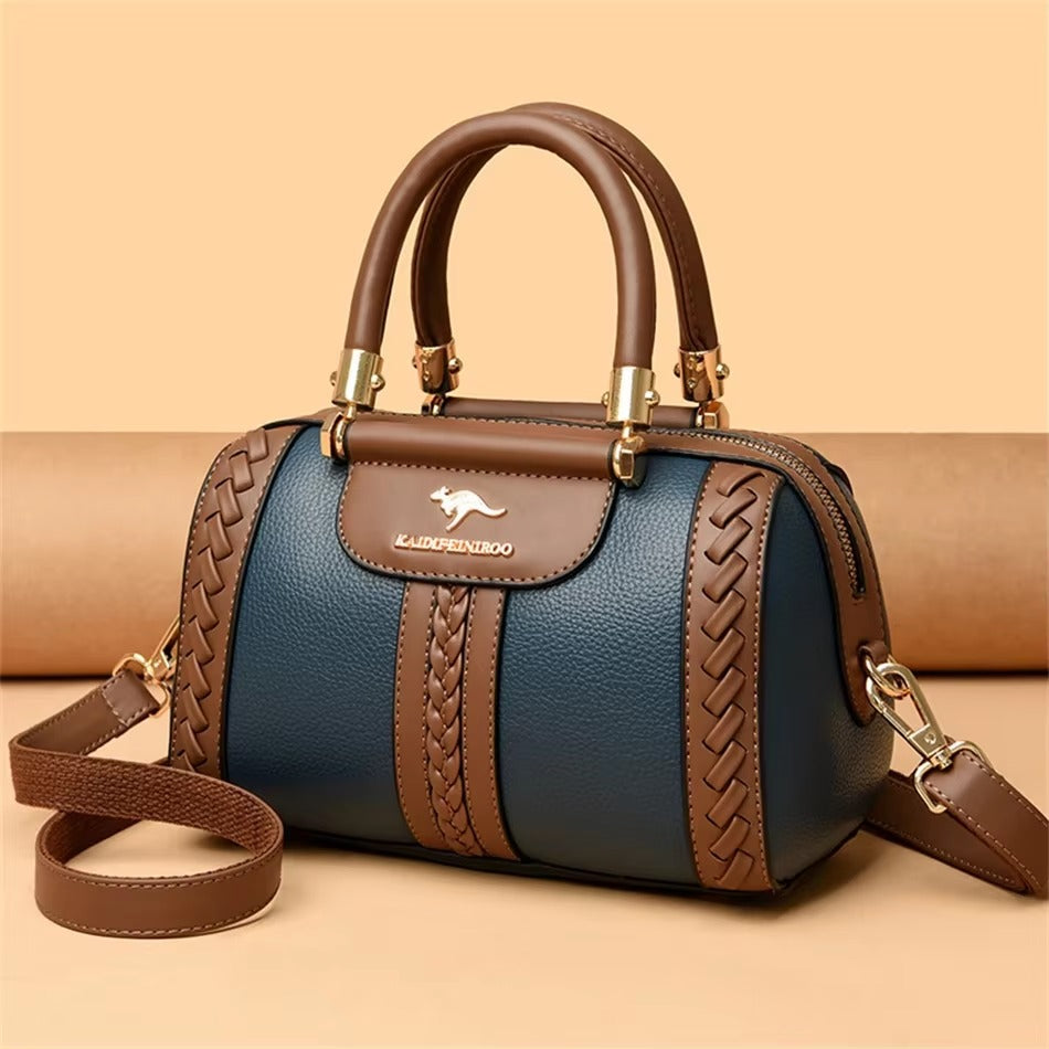 Casual Silt Pocket High Quality Leather Versatile Messenger Shoulder Crossbody Bags Mssza