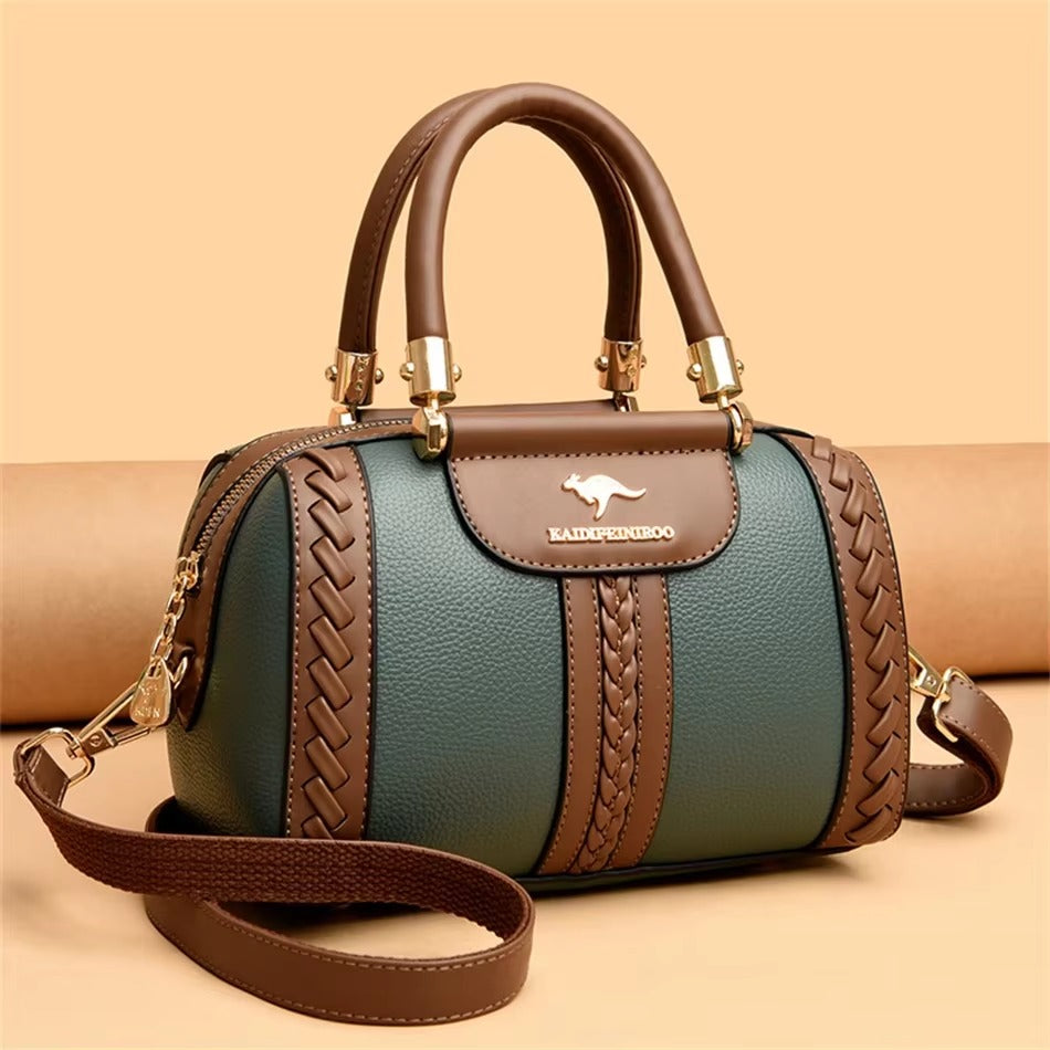 Casual Silt Pocket High Quality Leather Versatile Messenger Shoulder Crossbody Bags Mssza