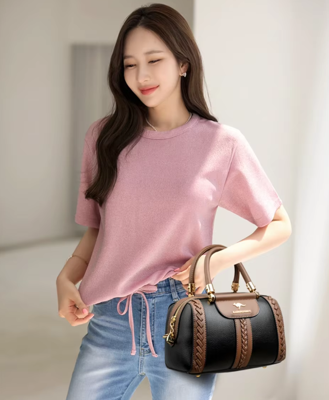 Casual Silt Pocket High Quality Leather Versatile Messenger Shoulder Crossbody Bags Mssza