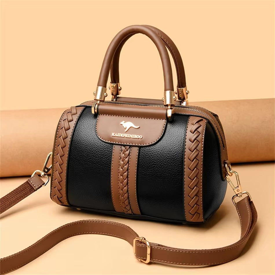 Casual Silt Pocket High Quality Leather Versatile Messenger Shoulder Crossbody Bags Mssza
