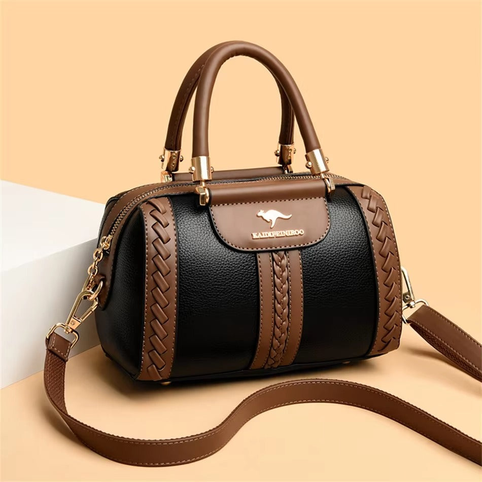 Casual Silt Pocket High Quality Leather Versatile Messenger Shoulder Crossbody Bags Mssza