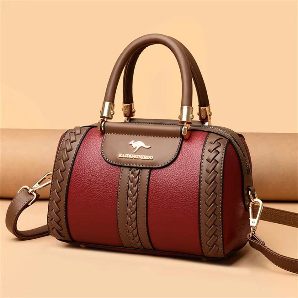 Casual Silt Pocket High Quality Leather Versatile Messenger Shoulder Crossbody Bags Mssza