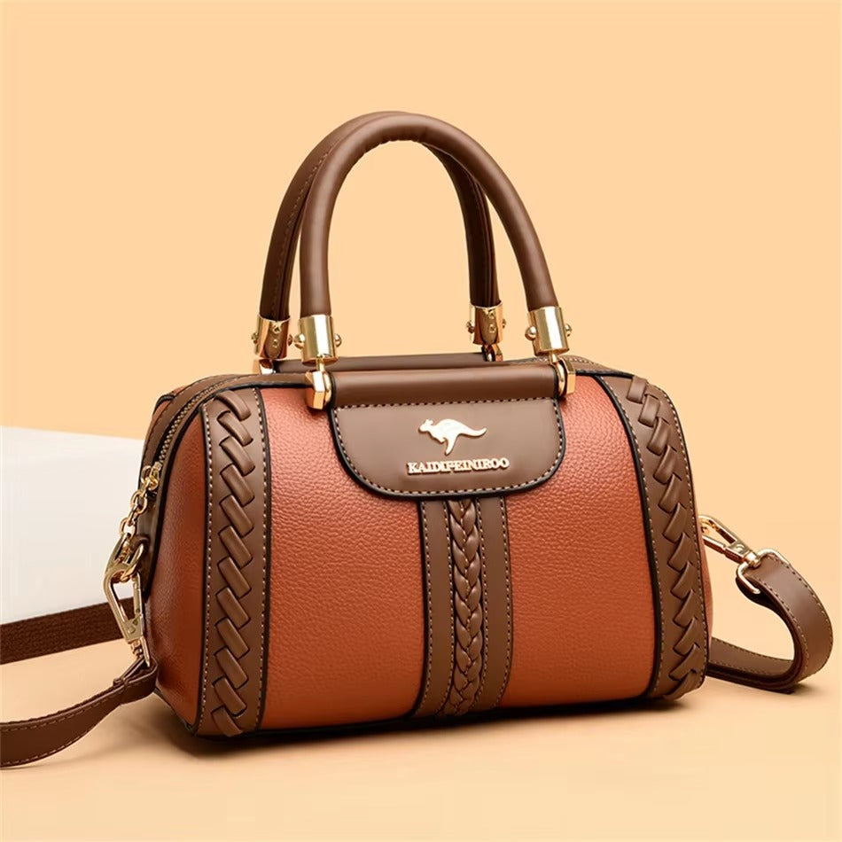 Casual Silt Pocket High Quality Leather Versatile Messenger Shoulder Crossbody Bags Mssza