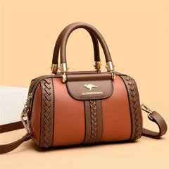 Casual Silt Pocket High Quality Leather Versatile Messenger Shoulder Crossbody Bags Mssza