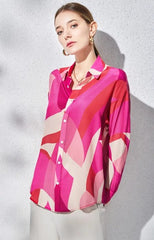 Casual Single Breasted Button-Down Slight Stretch Shirt Mssza