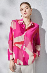 Casual Single Breasted Button-Down Slight Stretch Shirt Mssza