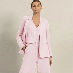Casual Single Breasted Notched Pockets Peak Lapel Slim Fit Office Daily 3 Piece Suits Mssza