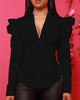 Formal Single Breasted Simple Long-Sleeved Solid Slim Shirt Mssza