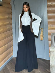 Casual Single Breasted Solid Stand Collar Long Sleeve Loose Shirts Mssza