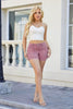 Casual Skinny Hot Pants Female Stretch Streetwear Mid Waisted Cargo Shorts Mssza