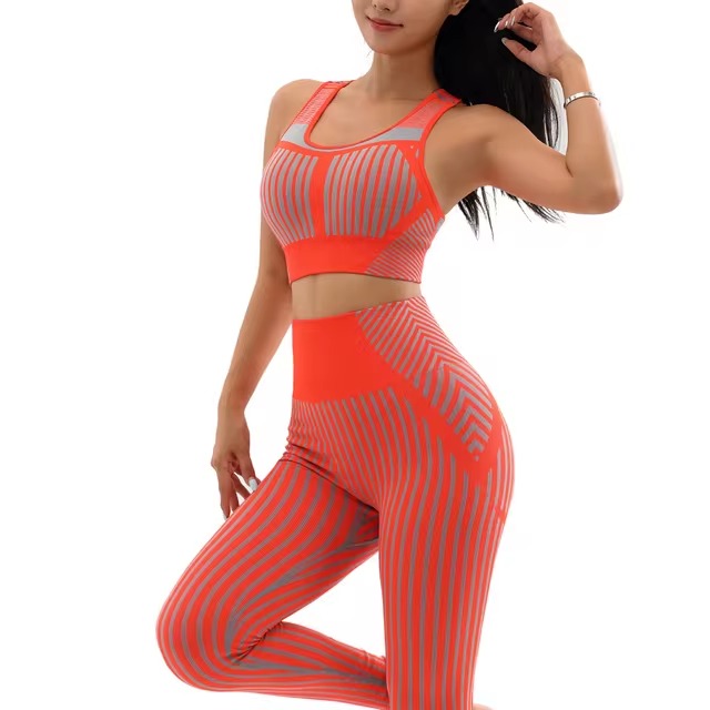 Casual Sleeveless Crop Top High Waist Leggings Seamless Yoga Set Mssza