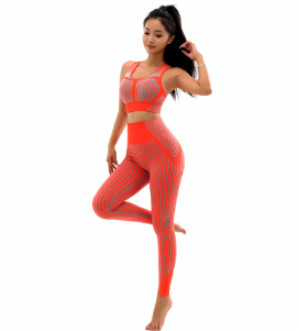 Casual Sleeveless Crop Top High Waist Leggings Seamless Yoga Set Mssza