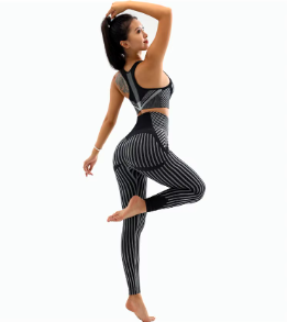 Casual Sleeveless Crop Top High Waist Leggings Seamless Yoga Set Mssza