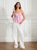 Casual Sleeveless Frill Trim Strapless Slips Peplum Vest Beach Tops Mssza