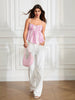 Casual Sleeveless Frill Trim Strapless Slips Peplum Vest Beach Tops Mssza