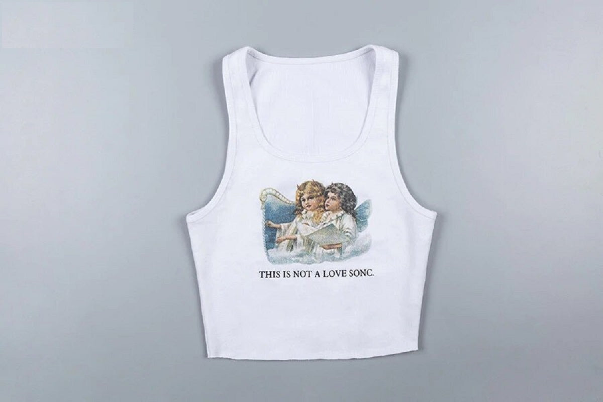 Casual Sleeveless O-Neck Short Tops Mssza