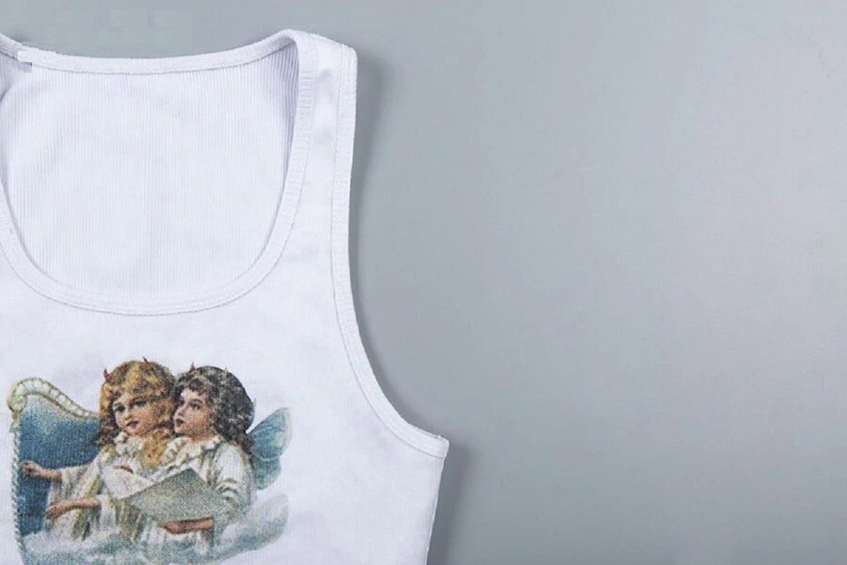 Casual Sleeveless O-Neck Short Tops Mssza