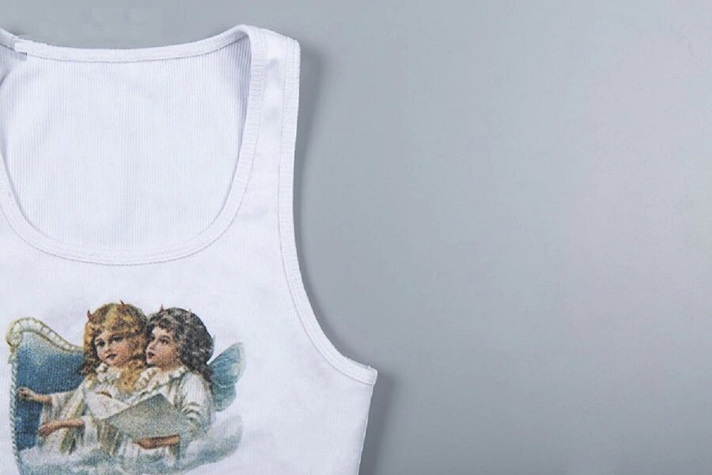 Casual Sleeveless O-Neck Short Tops Mssza