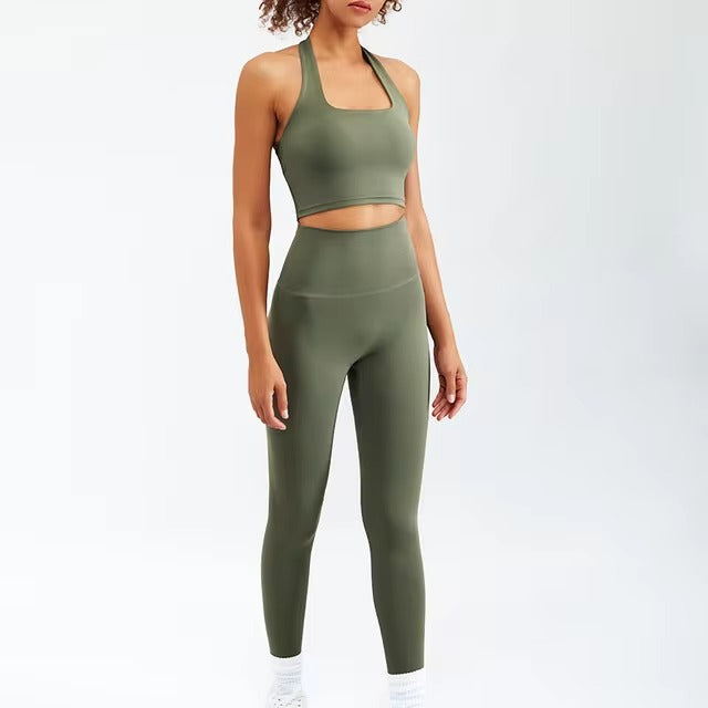 Casual Sleeveless Yoga Set Gym Suit 2 Piece set Mssza