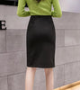 Casual Slim Fit Bodycon Button Office Knee-Length Pencil Skirts Mssza