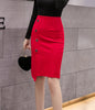 Casual Slim Fit Bodycon Button Office Knee-Length Pencil Skirts Mssza