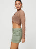 Casual Slim Fit Hip Wrapping Half length Medium Stretch Skirt Mssza